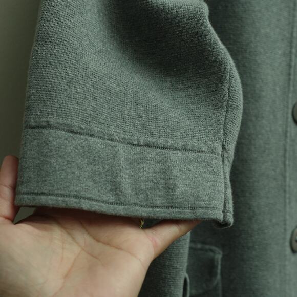 Preswick & Moore Womens Button-Up Cardigan 3/4 Sleeve Cotton Gray Plus Size 1X - Picture 6 of 9